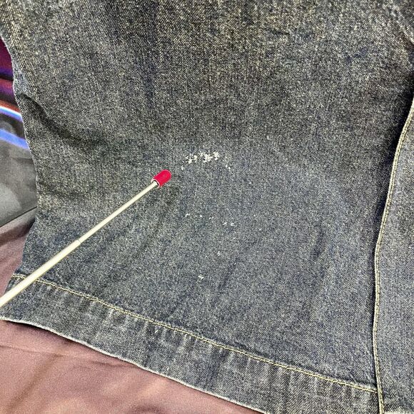 MAVI Gwenyth Y2K Full Front Snap Retro Distressed Denim Dress/Duster Women's M - Picture 15 of 15